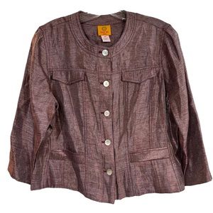 Ruby Rd. women’s maroon metallic jacket - size 14P